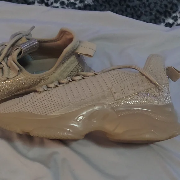 Steve Madden Sparkling Beige Sneakers - Picture 7 of 15